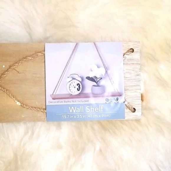 Set of 4 Wall Shelf Hanging Rope Shelf Wooden Floating Shelf New and Sealed - Picture 2 of 9